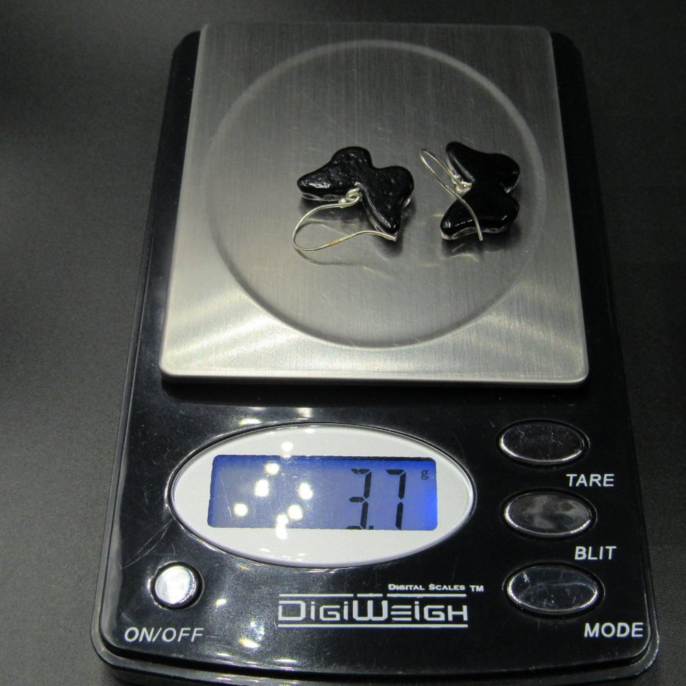Sterling Silver Unique Glass Butterfly Earrings - Picture 6 of 6
